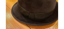 Ancien chapeau homme en feutre noir Mossant