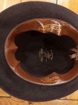 Ancien chapeau homme en feutre noir Mossant