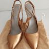 9C* Sergio ROSSI - sandales luxe couleur or full cuir (38,5)