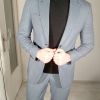 Magnifique costume homme gris/bleu zara taille 48 veste 40 p