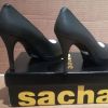 173A* Sacha premium - sexy escarpins gris cuir (40)