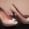 50A* ZARA jolis escarpins blancs peep toe (41)