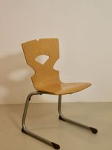 Lot de 4 chaises de cantine vintage. Année 90, Réf samuel