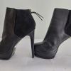 210C* Topshop sexy boots noirs cuir (41)