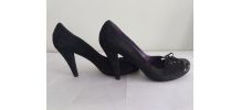 165C* Albano - magnifiques escarpins noirs tout cuir (40)