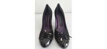 165C* Albano - magnifiques escarpins noirs tout cuir (40)