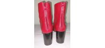 150C* Sandro - superbes boots rouges full cuir (40)