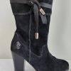 MEL & CO jolies boots noires cuir (41)