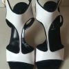 Casadei - sexy sandales de luxe black & white full cuir (39)