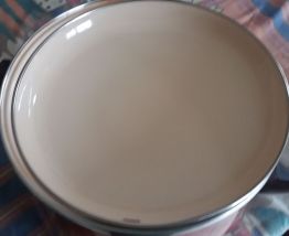 Marmite émaillée vintage orange foncé TBE