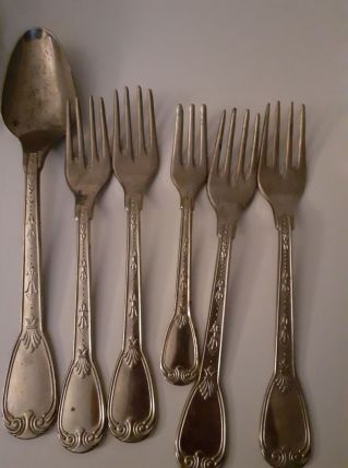 Lot de 6 ancien couvert