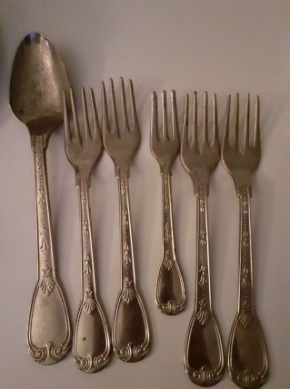 Lot de 6 ancien couvert