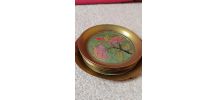 Coupelles sous verres vintage laiton émaillé 