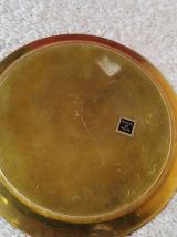 Coupelles sous verres vintage laiton émaillé 