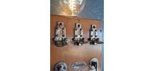 Applique murale lampe vintage standard téléphonique bois 