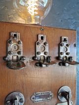 Applique murale lampe vintage standard téléphonique bois 