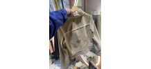 Veste  vintage cuir daim femme taille S ou M