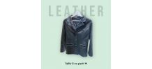 Veste vintage cuir noir cintrée taille S