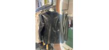 Veste vintage cuir noir cintrée taille S
