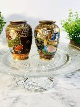 Deux petits vase Satsuma Japonais 