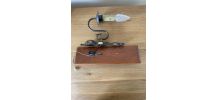lot de 2 appliques en laiton sur socle bois (amovible)