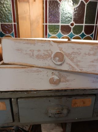 Lot de 2 tiroirs anciens bois patiné 