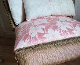 Fauteuil shabby Lloyd Loom vintage 