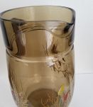 Pichet en verre fumé vintage 