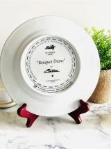 Assiette en porcelaine du château d’Anet «  Bouquet Diane » 