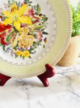 Assiette en porcelaine du château d’Anet «  Bouquet Diane » 