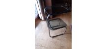 Petite table appoint verre et chrome 