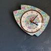 Horloge vintage pendule murale silencieuse Fleurs