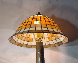 grande  et rare lampe bronze nynphe au bain  1900 63x38    7