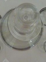 Carafe et verres à liqueur en verre vintage Art déco