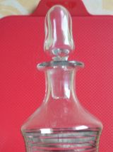 Carafe et verres à liqueur en verre vintage Art déco