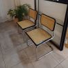 4 chaises bois et cannage vintage