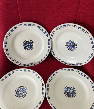 4 assiettes vintage longchamp 