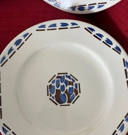 4 assiettes vintage longchamp 