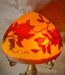 grande lampe champigon bronze pate de verre magnifique signé