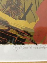 Cadre estampe lithographie numérotée Portik Sandor signée 