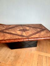 Table bar en loupe d'orme par Eric Maville vers 1970 