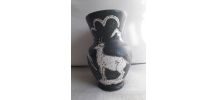 Vase vintage au décor original signé italy