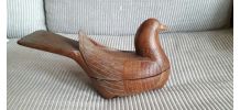 Oiseau ancien en bois sculpté
