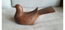 Oiseau ancien en bois sculpté