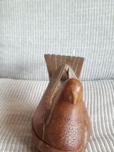Oiseau ancien en bois sculpté