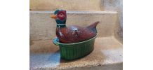 Terrine zoomorphe céramique/faience