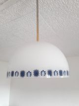 Ancien lustre / vintage - diffuseur Verre opalin blanc 1960