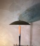 elegante lampe champignon  1980( dit  paquebot)fer,  peintur