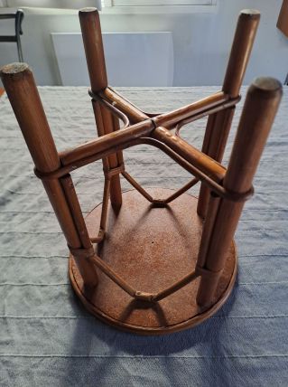 Tabouret rotin et osier
