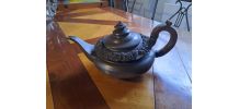 Théière étain forme lampe Aladin déco